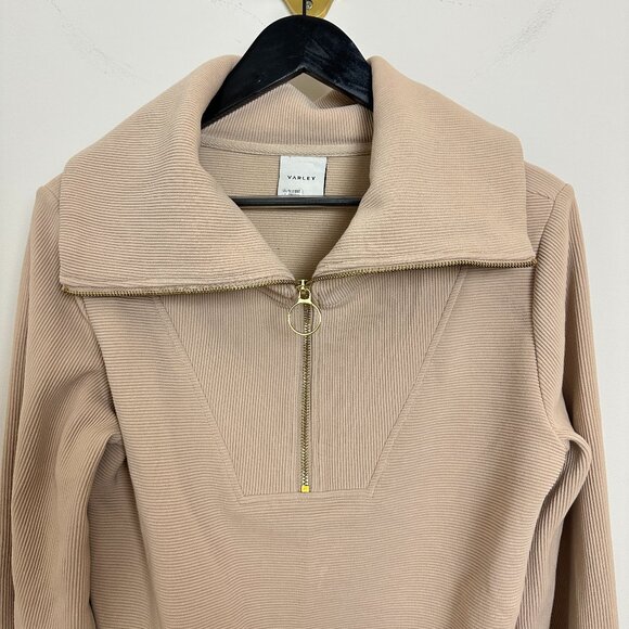 VARLEY Vine Ottoman Half Zip Pullover in Taupe Marl Size XX-Small - Picture 6 of 16